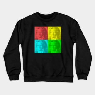 Beethoven Portraits In Squares Crewneck Sweatshirt